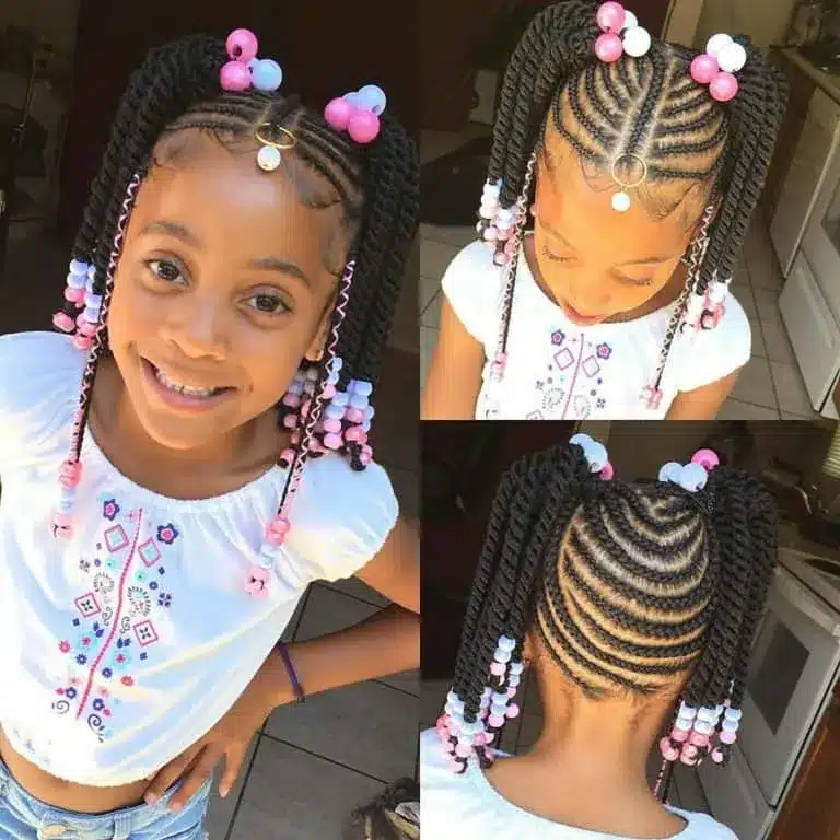 coiffure petite fille noire 
