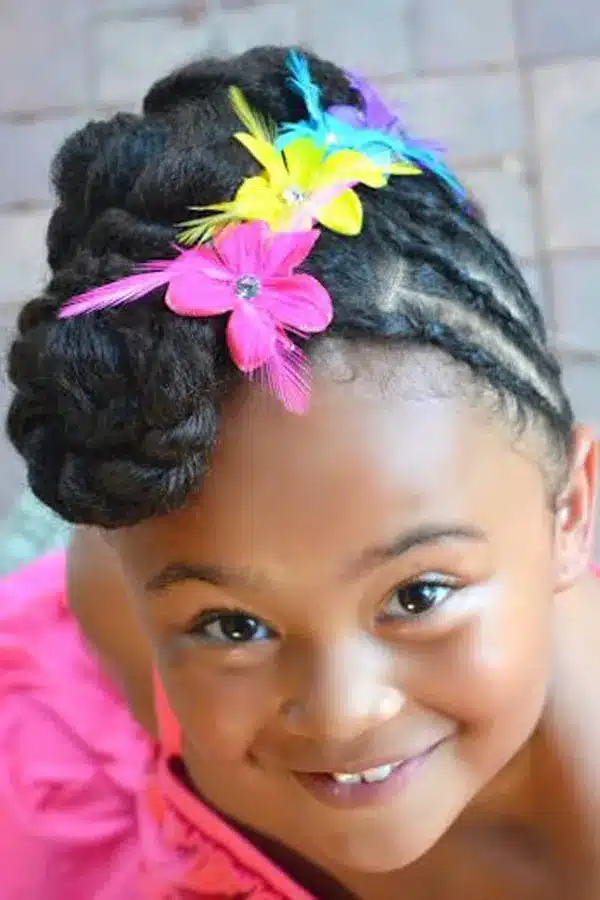 coiffure afro naturel pour petite fille