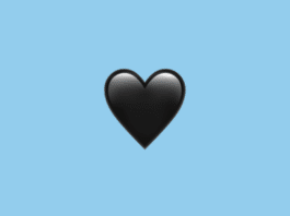 Emoji du cœur noir