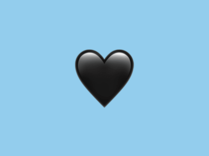 Emoji du cœur noir