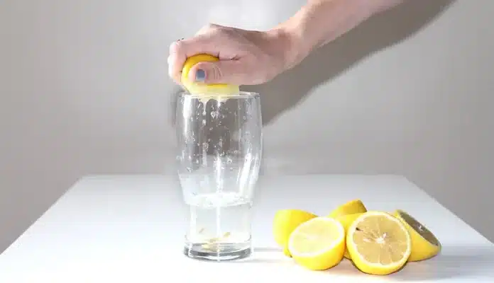 jus de citron et cœur